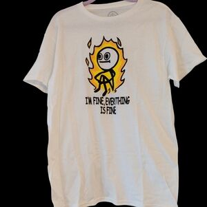 New DOM I'm Fine White Cotton Tee